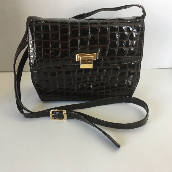 RoEl Montreal Bags Roel Montreal Claret Red Patent Leather Handbag